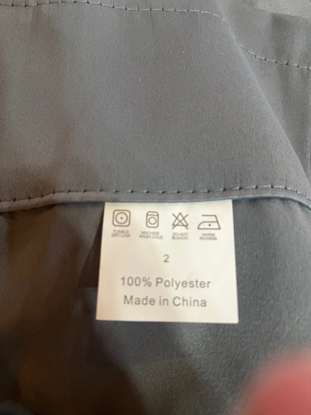 4 flat Rod Pocket panels grey polyester 53” wide X 30” long